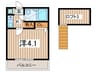セントハイム大宮 1Kの間取り