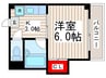 プラムハイライズⅡ 1Kの間取り