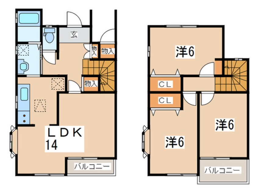 間取図 シャンプレンハイツつくし野Ⅲ３