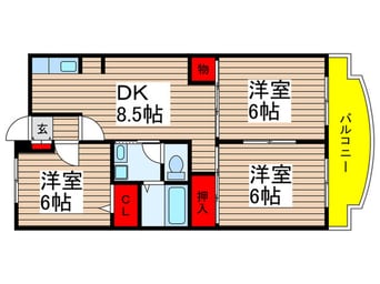 間取図 オークランド5弐番館