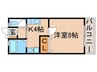 フリ－デ２ 1Kの間取り