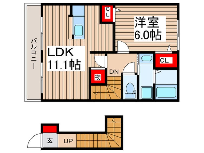 間取図 Ｒｕｈａ－ｃｈｉ藤