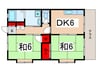 朝日のあたる家 2DKの間取り