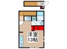 ハイツ柴又 1Rの間取り