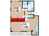ヴィラ鹿島台 1LDKの間取り