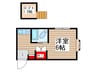 シャトレ高谷 1Rの間取り