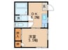 ケイナンコ－ポ 1DKの間取り