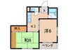 ファミ－ルボ－ン２１ 2Kの間取り