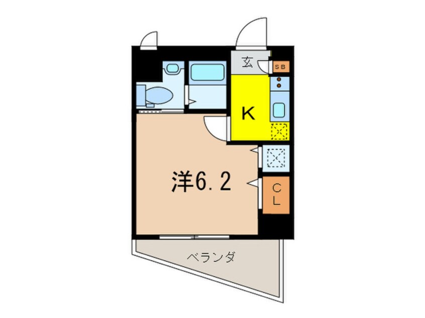 間取図 ｳﾞｧﾚｯｼｱ椎名町駅前ｼﾃｲ(402)