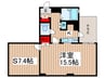 クレストパレス南行徳 1SKの間取り