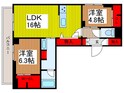 ソフィアルV番館の間取図