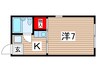 ハイツグリ－ンゲ－ブルス 1Kの間取り