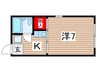 ハイツグリ－ンゲ－ブルス 1Kの間取り