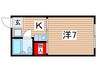 ハイツグリ－ンゲ－ブルス 1Kの間取り