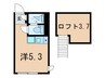 妙蓮寺ジュピテールの丘 1Rの間取り