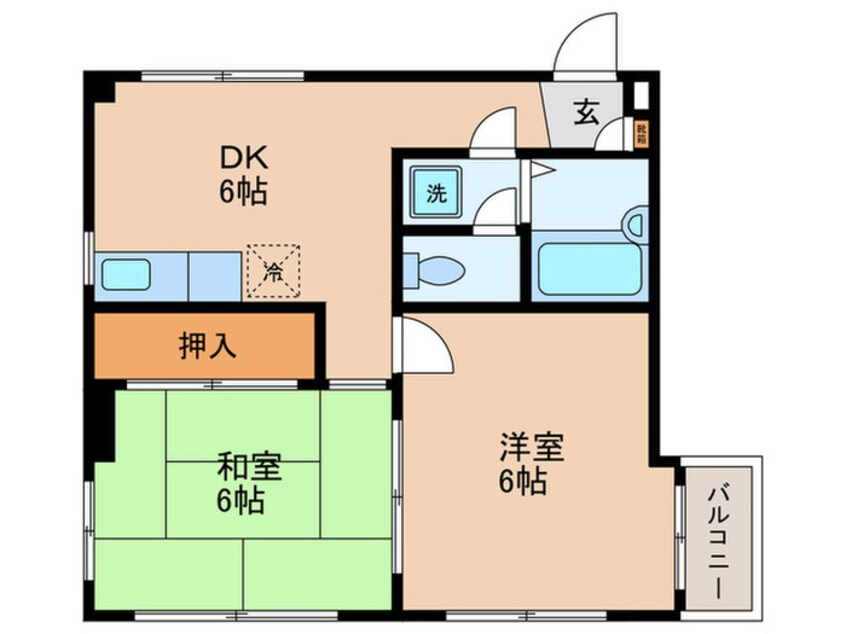 間取図 チェリ－ハイツ