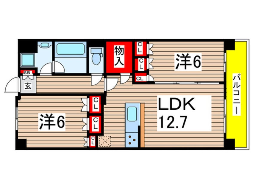間取図 フェールメゾン西大島