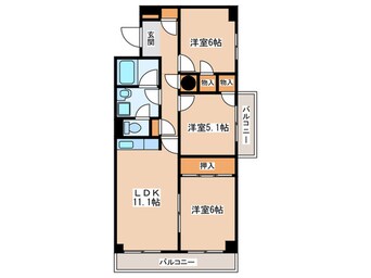 間取図 高尾パークハイツＢ棟(1007)