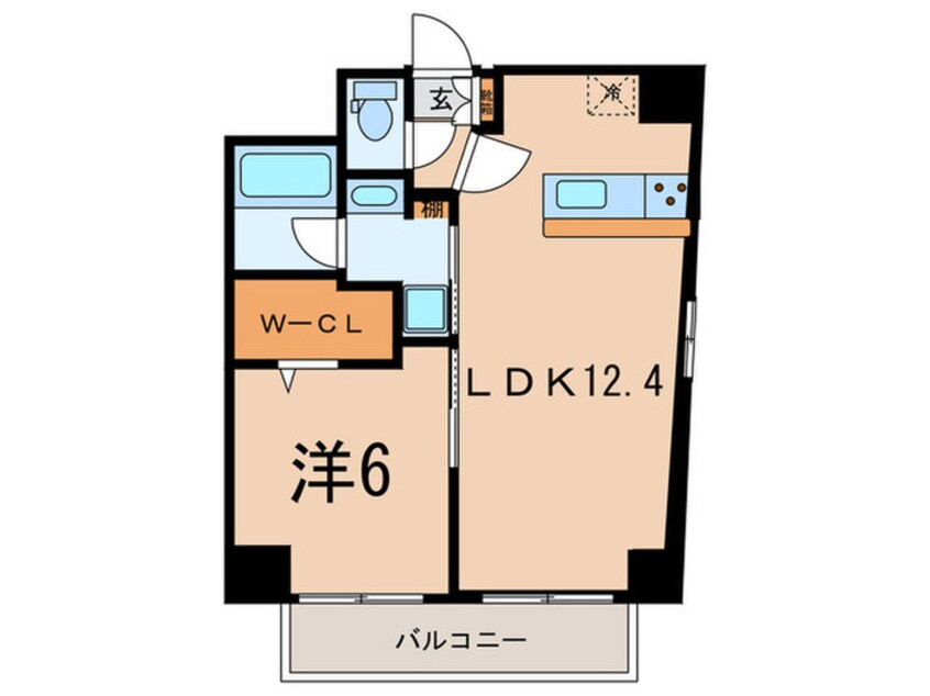 間取図 ｴﾌ・ﾊﾟｰｸﾚｼﾞﾃﾞﾝｽ横浜反町4281