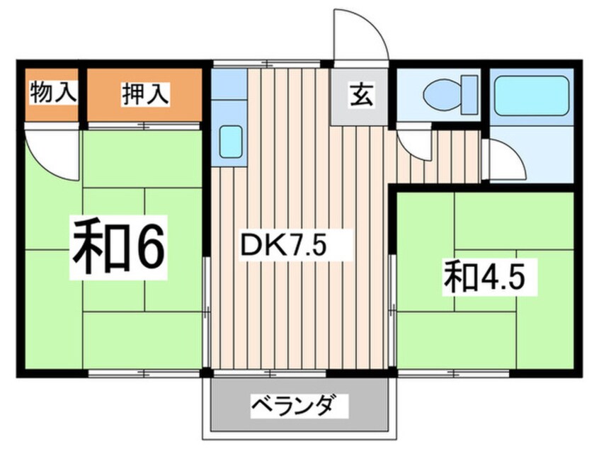 間取図 コーポかしま