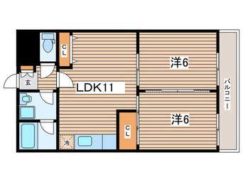 間取図 ガ－デンさつきＢ棟