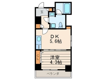 間取図 GENOVIA水天宮Ⅱskygarden(501)