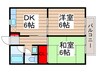 シティーシャトレーA 2DKの間取り