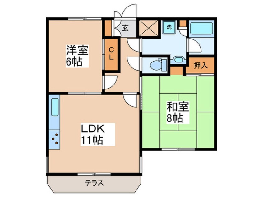 間取図 ビバ－チェ富士見（１０３）