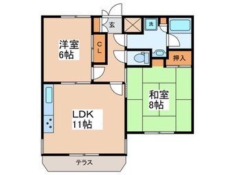 間取図 ビバ－チェ富士見（１０３）