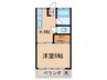 ヤマニアパ－トメント 1Kの間取り