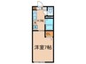 ハイツオガワ 1Kの間取り