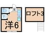 ユナイト東寺尾カルロス 1Rの間取り