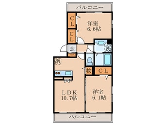間取図 Ciel bleu Ⅰ