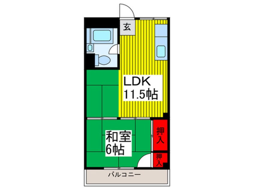 間取図 岩崎コ－ポ