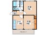 関根マンションＣ棟 2DKの間取り