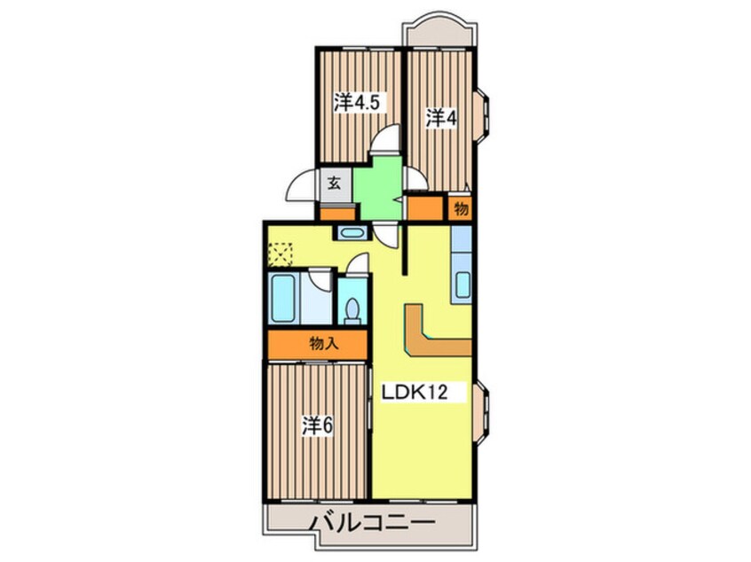 間取図 ヴィラ鷺沼Ⅱ