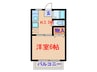 市川ハイツ 1Kの間取り