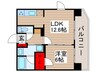 GENOVIA南千住Ⅵskygarden 1LDKの間取り