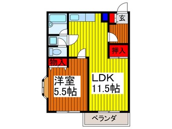 間取図 ロワイヤル田中