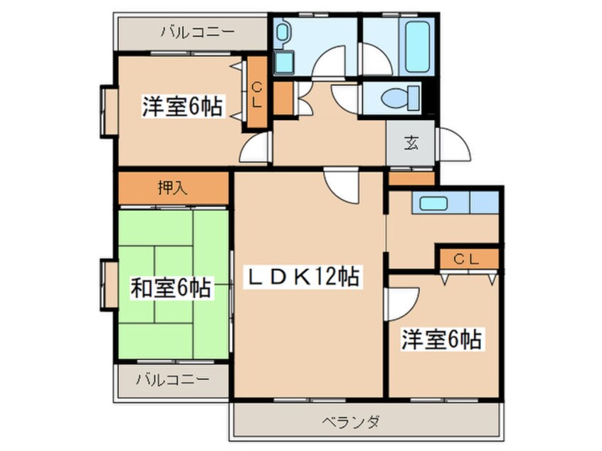 間取図 サンコ－トあかね台