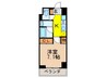 バウスフラッツ住吉 1Kの間取り