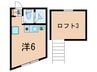 コ－ポラスＮトキワ 1Rの間取り