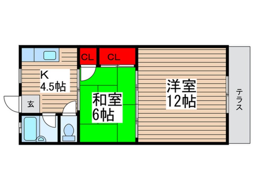 間取図 クレセントコ－ポ　１号棟