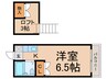 泉ハイツ 1Kの間取り