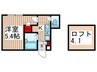 バーミープレイス西新井 1Kの間取り