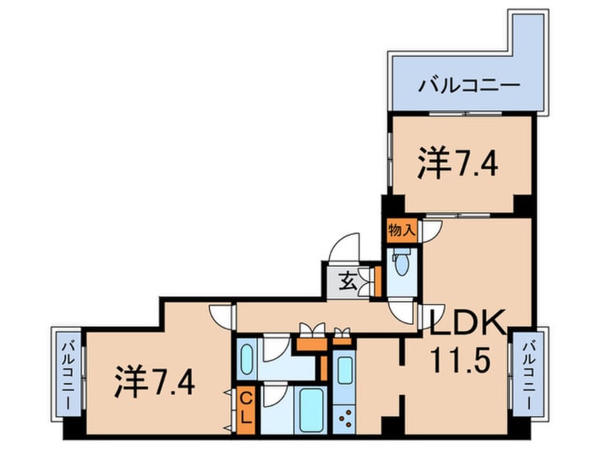間取図 ウィルテラス南大塚(803)