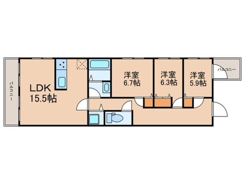間取図 シティフラッツ志村