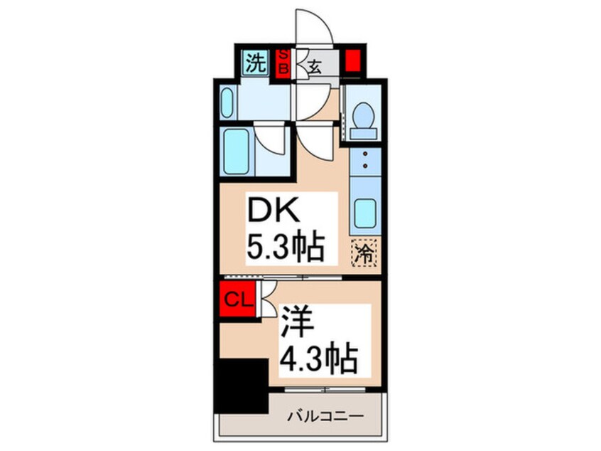 間取図 クラリティア浅草