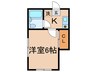 ハイムヤスノ 1Kの間取り