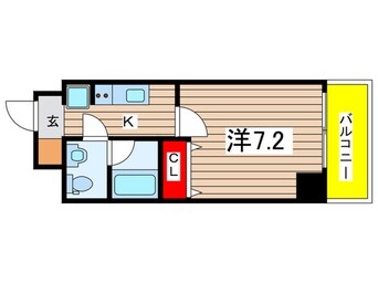 間取図 プレール・ドゥーク菊川（306）